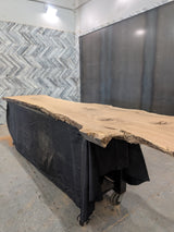 White Oak Live Edge Wood Slab #B942 146" x 24" - 37" x 2.7"