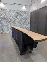 Ash Live Edge Wood Slab #E902 145" x 15" - 18" x 2.2"