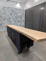 Ash Live Edge Wood Slab #B903 146" x 22" - 25" x 2.2"
