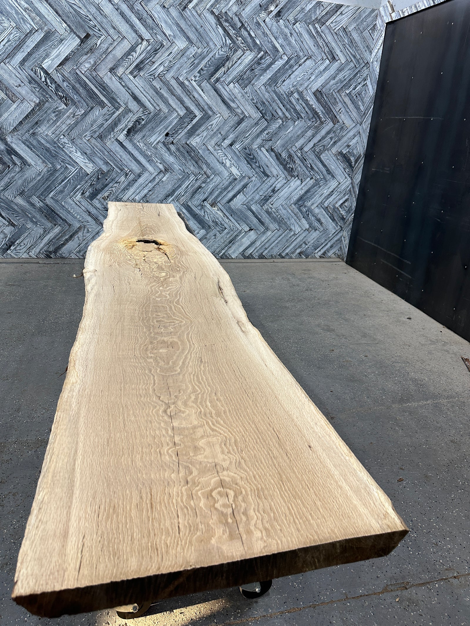 White Oak Live Edge Wood Slab #B678 134