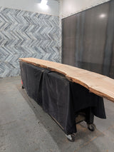 Soft Maple Live Edge Wood Slab #E951 154" x 14" - 20" x 2.7"