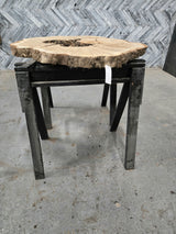 White Oak Wood Cookie #G973 51" x 37"-47" x 3.9" — detail 2 — Oak City Customs