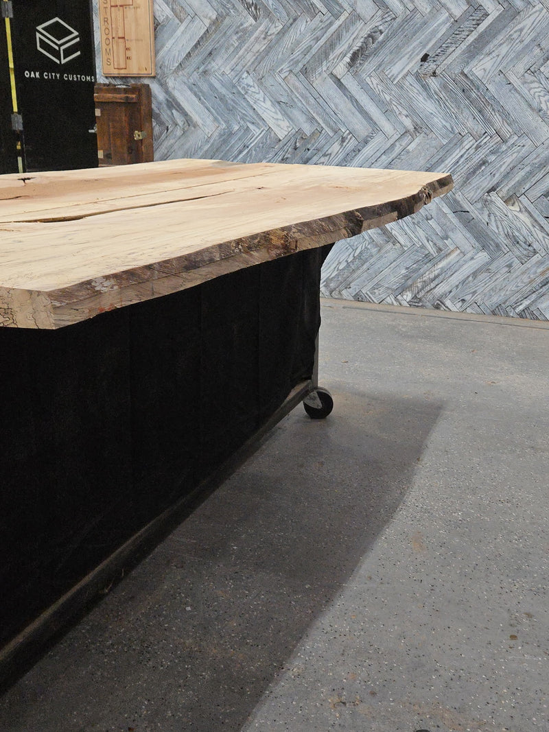 Pre-Built) Soft Maple Live Edge Tabletop #PB148 92