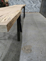 Red Oak Live Edge Wood Slab #A990 202" x 37"-47" x 3.0" — detail 2 — Oak City Customs