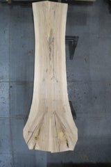 (Pre-Built) Ash Live Edge Tabletop #PB222 140" x 29" - 50" x 2.6" — overhead view — Oak City Customs