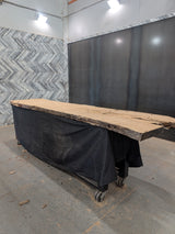 White Oak Live Edge Wood Slab #B939 139" x 30" - 38" x 2.9"
