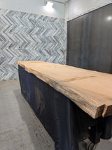 White Oak Live Edge Wood Slab #A898 133" x 35" - 37" x 2.0"