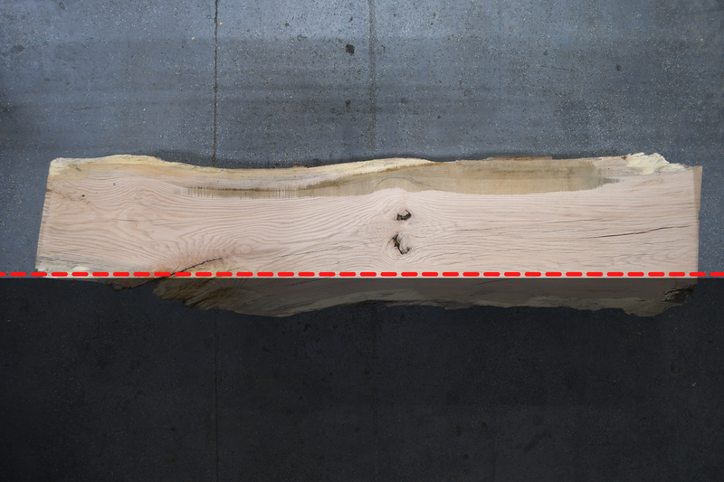 Red Oak Slab #A588 143" x 24" - 31" x 2.1"