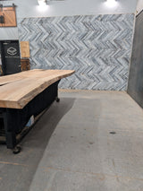 (Pre-Built) Sycamore Live Edge Tabletop #PB142 136" 41"-54" x 2.6"