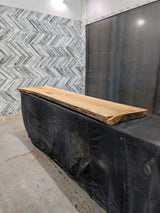 White Oak Live Edge Wood Slab #D930 95" x 19" - 27" x 2.5"