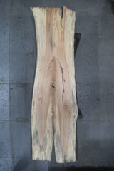 Soft Maple Live Edge Wood Slab #A994 141" x 34"-42" x 3.3" — overhead view — Oak City Customs