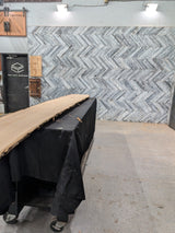 Ash Live Edge Wood Slab #E902 145" x 15" - 18" x 2.2"