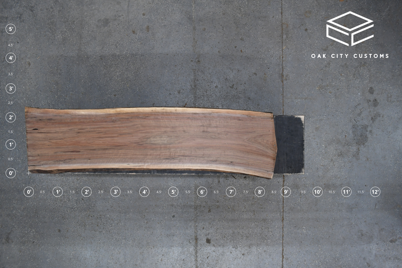 Walnut Live Edge Wood Slab #D691 100" x 26" - 30" x 2.5"