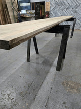 (Pre-Built) Poplar Live Edge Tabletop #PB214 207" x 26" - 28" x 2.5" — detail 2 — Oak City Customs