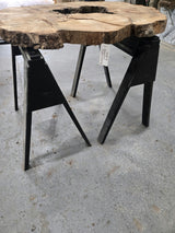 White Oak Wood Cookie #G972 52" x 35"-44" x 2.9" — detail 3 — Oak City Customs