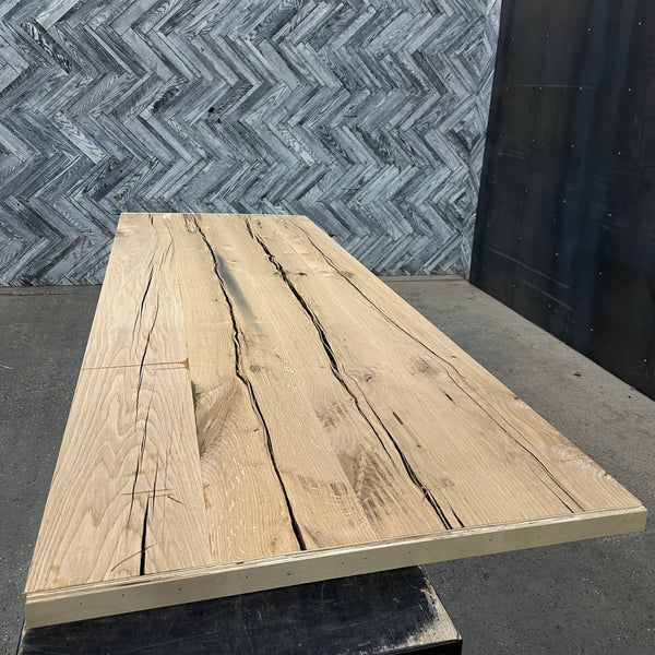 (Pre-Built) White Oak Classic-Cut Tabletop #PB067 104" x 41" x 1.7"