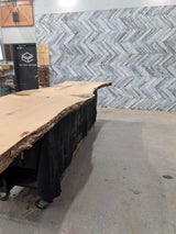 White Oak Live Edge Wood Slab #B943 148" x 27" - 30" x 3.0"