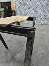 (Pre-Built) White Oak Live Edge Tabletop #PB186 76" x 24" - 31" x 1.8" — detail 2 — Oak City Customs