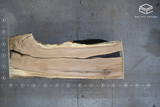 White Oak Live Edge Wood Slab #A850 113" x 30" - 42" x 2.7