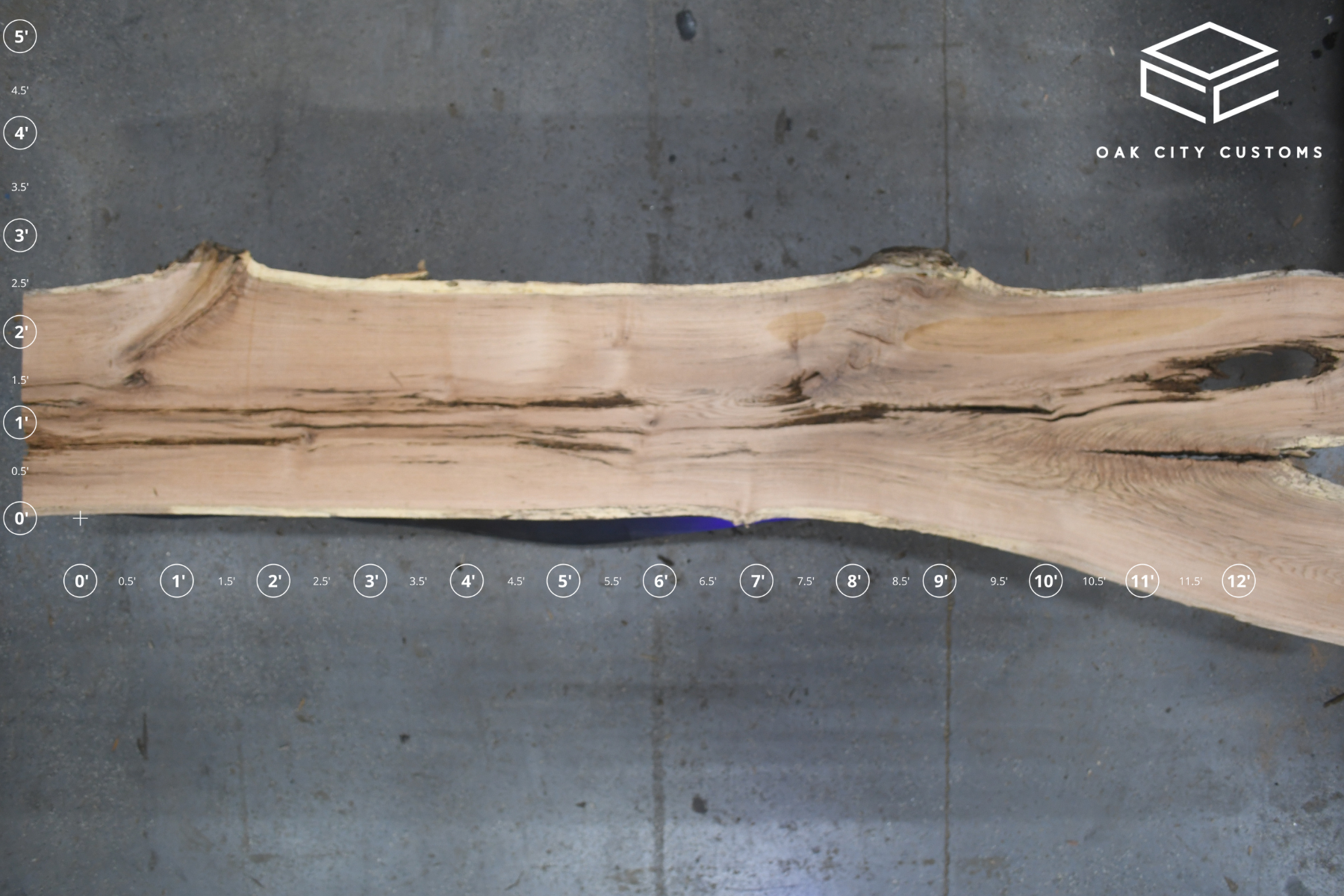 Red Oak Live Edge Wood Slab #A909 168