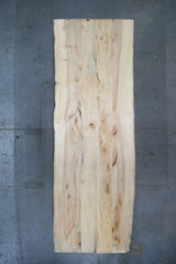 (Pre-Built) Soft Maple Live Edge Tabletop #PB185 141" x 46" - 48" x 2.2" — overhead view — Oak City Customs