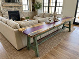 The Glenville: One-of-a-Kind Spalted Maple River Console Table | Oak City Customs