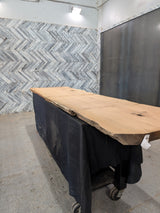 White Oak Live Edge Wood Slab #A901 130" x 33" - 37" x 2.5"