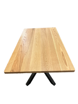 84" Solid Red Oak Dining Table — Blowing Rock Base