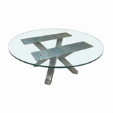 Stainless Steel Blowing Rock Coffee Table Base — One of One