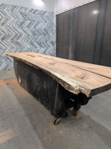 Red Oak Live Edge Wood Slab #A923 146" x 34 - 40" x 2.4"