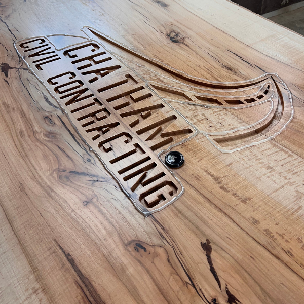 Company Logo Tables | Oak City Customs