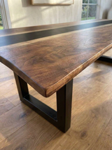One-of-a-Kind Walnut & Black Epoxy River Coffee Table | From Tree to Table®