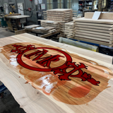 Custom Firehouse Logo Tables