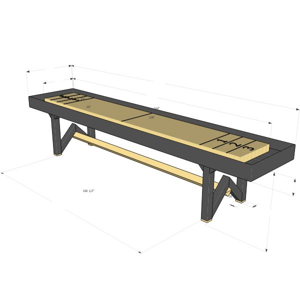 The Competitor Shuffleboard Table