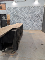 Sycamore Live Edge Wood Slab #B916 149" x 19" - 27" x 2.8"