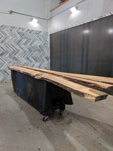 Red Oak Live Edge Wood Slab #A910 165" x 29" - 49" x 2.3"