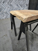 Parota Live Edge Wood Slab #C965 39" x 36"-40" x 2.7" — detail 2 — Oak City Customs