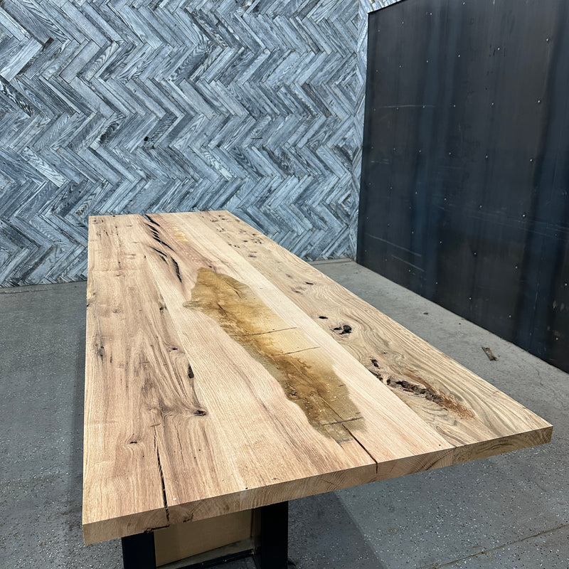 (Pre-Built) Rustic Oak Classic-Cut Tabletop #PB064 138" x 41" x 1.8"