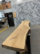 White Oak Live Edge Wood Slab #A721 131" x 20" - 25" x 2.6"