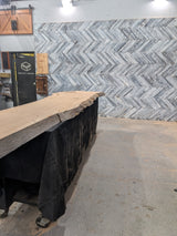 White Oak Live Edge Wood Slab #B937 139" x 21" - 32" x 2.8"