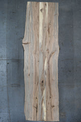 (Pre-Built) Sweet Gum Live Edge Tabletop #PB184 156" x 42" - 49" x 1.9" — overhead view — Oak City Customs