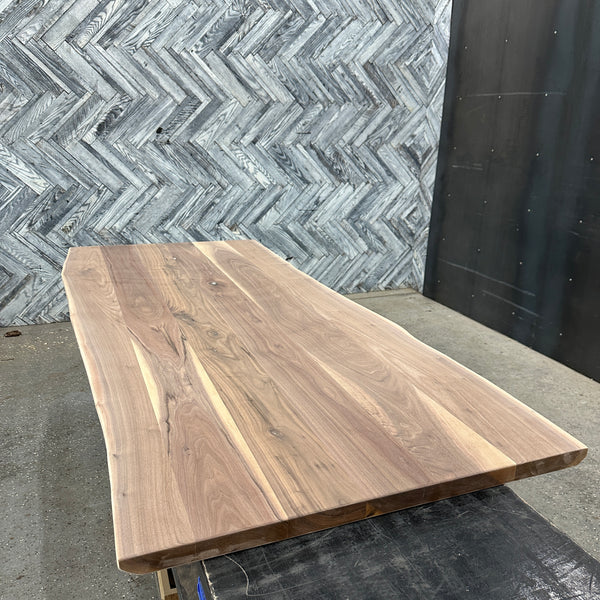 (Pre-Built) Walnut Live Edge Tabletop #PB079 88" x 36" - 38" x 1.6"