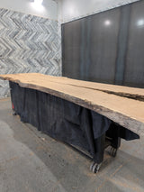 White Oak Live Edge Wood Slab #A946 146" x 34" - 43" x 2.6"