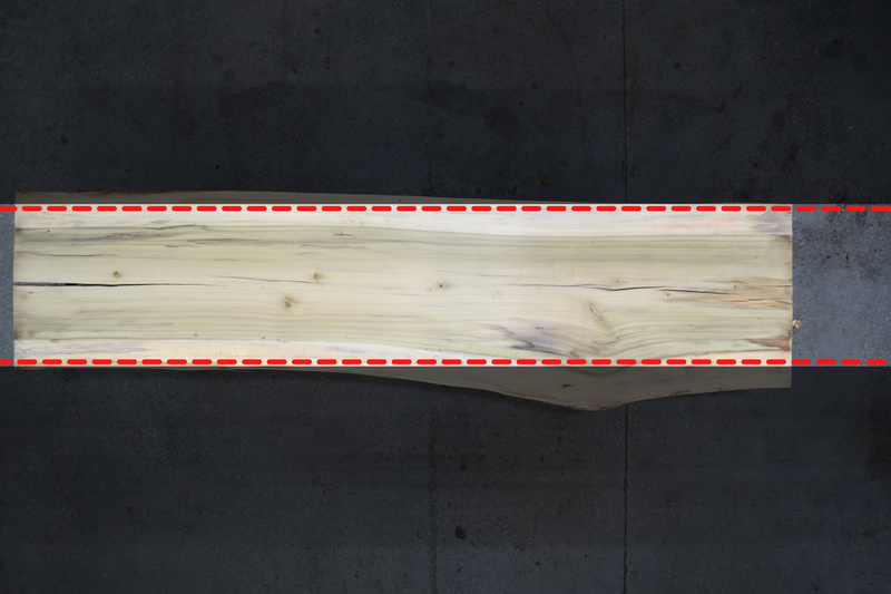 Poplar Slab #FWX566 143" x 33" - 36" x 2.0"