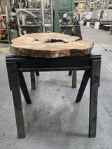 White Oak Wood Cookie #G971 52" x 30"-45" x 2.9" — detail 4 — Oak City Customs