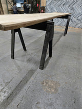 (Pre-Built) Ash Live Edge Tabletop #PB217 196" x 35" - 42" x 2.2" — detail 2 — Oak City Customs
