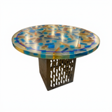 Multicolor Epoxy Suspension Dining Table – One of One