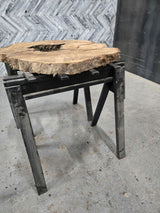 White Oak Wood Cookie #G972 52" x 35"-44" x 2.9" — detail 1 — Oak City Customs