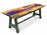 The Glenville: One-of-a-Kind Spalted Maple River Console Table | Oak City Customs