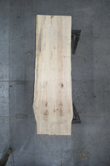 (Pre-Built) Soft Maple Live Edge Tabletop #PB208 114" x 33" - 37" x 1.9" — overhead view — Oak City Customs